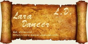 Lara Dancer vizit kartica